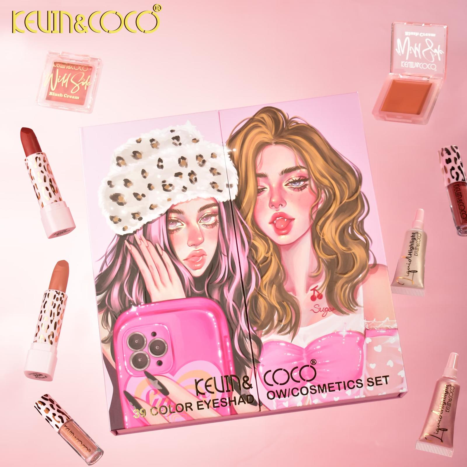 Face-Leopard Print 39-Color Face & Eye Makeup Kit (KC1099)
