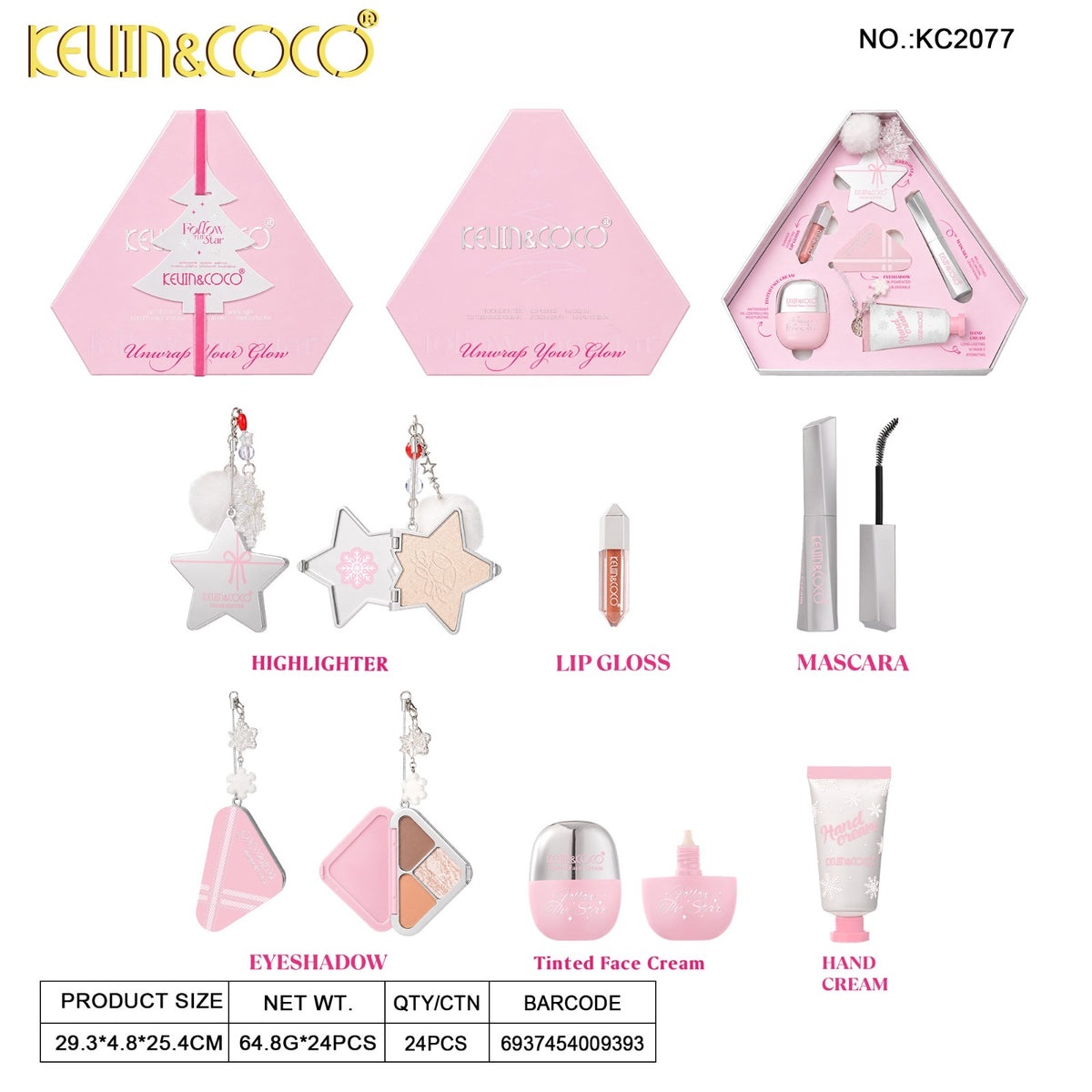 Face-Follow The Star Christmas Makeup Set Retail (KC2077)
