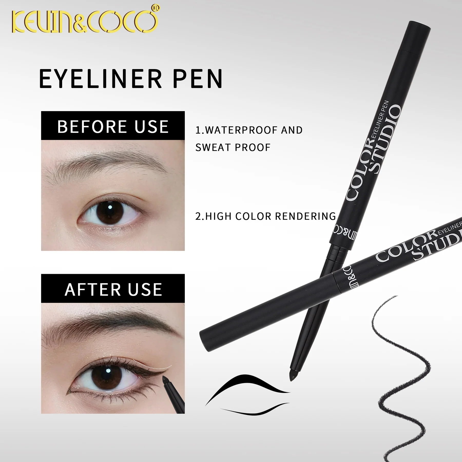 Eyes-Hengji Tattoo Eyeliner Gel Pencil Retail (KC1619)