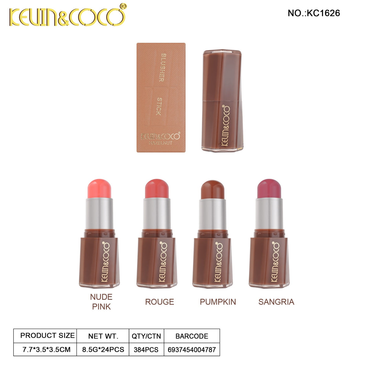 Face-Hazelnut Blush Stick Retail (KC1626)