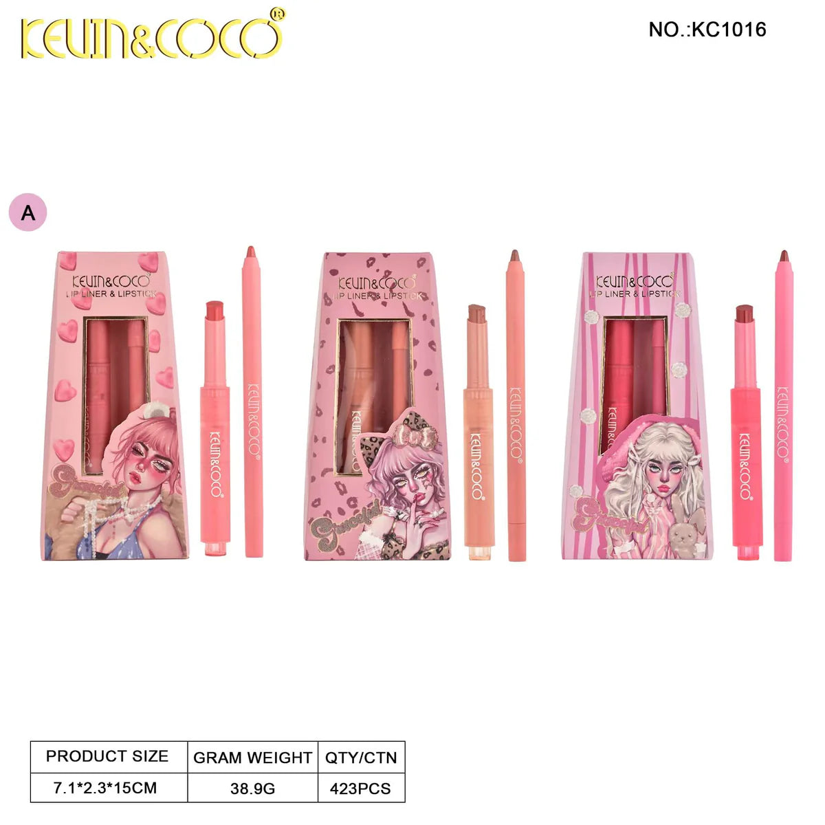 Lips-Kitty Shine Lip Liner & Lip Tint (KC1016)