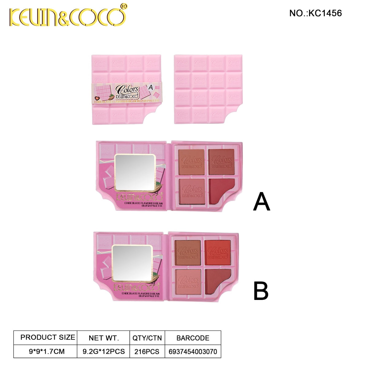 Face-Pink Chocolate Bar Blush Retail (KC1456)