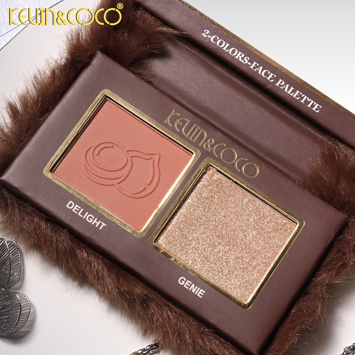 Face-Hazelnut Blush & Highlight Palette Retail (KC1625)