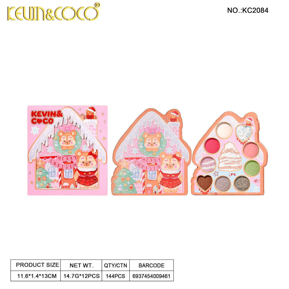 Eyes-Bear-y-Merry Christmas Eyeshadow Palette Retail (KC2084)