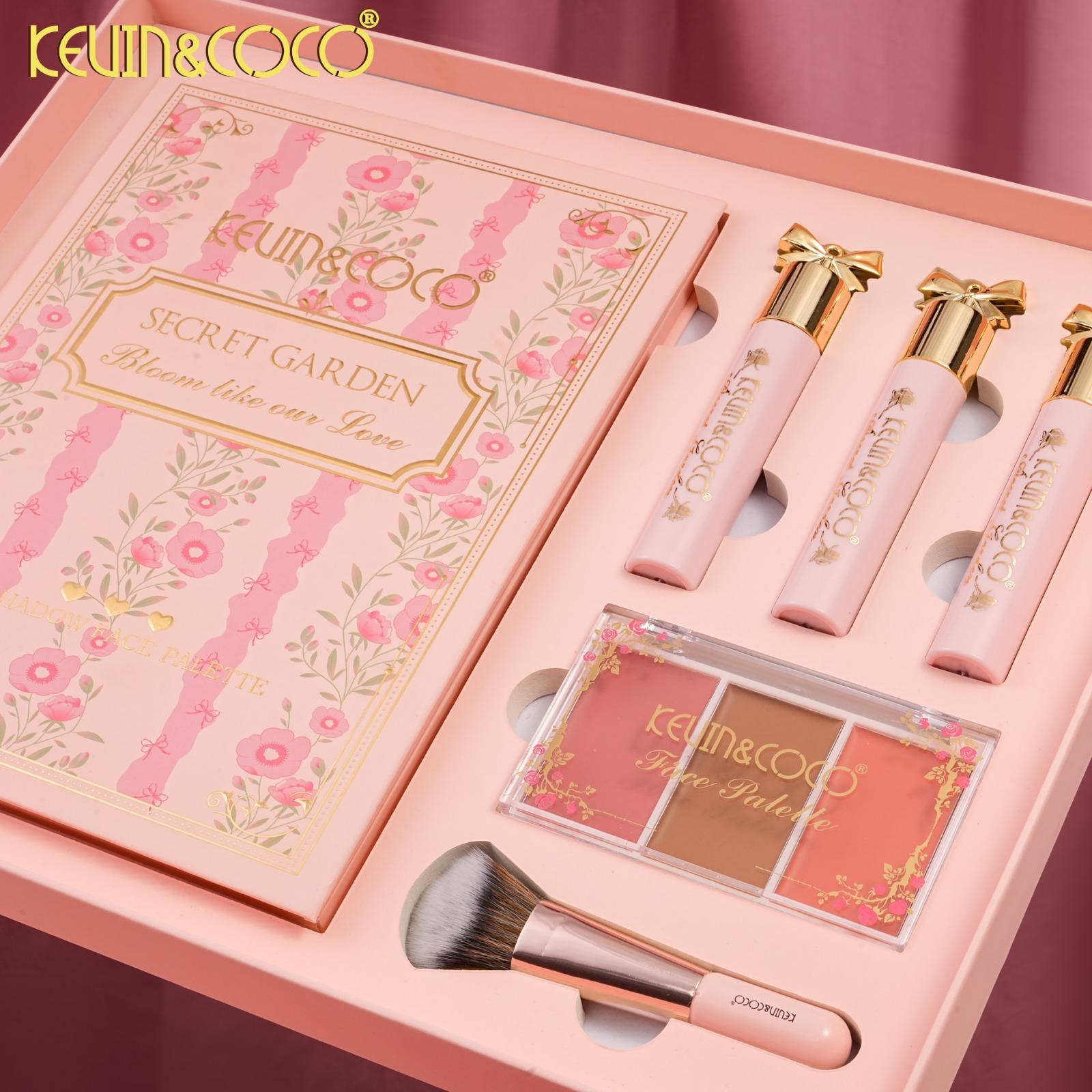 Face-Secret Garden Makeup Set: Eyeshadow, Blush & Lip Gloss 2 pc Bundle Wholesale (KC1585)