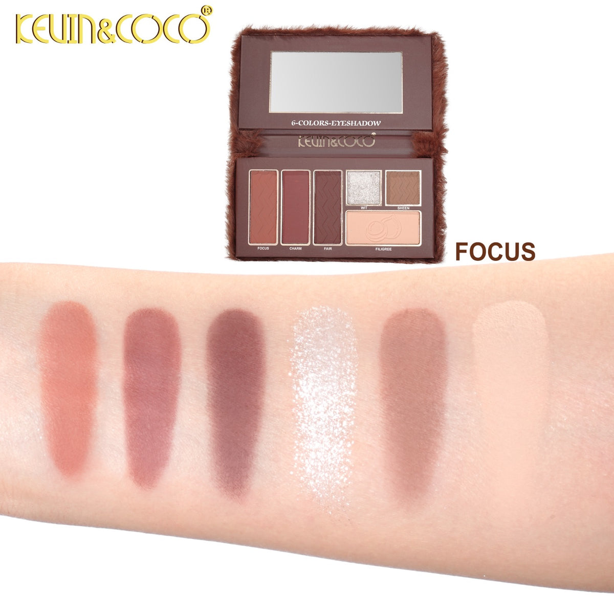 Eyes-Hazelnut 6 Colors Eyeshadow Palette Retail (KC1302)