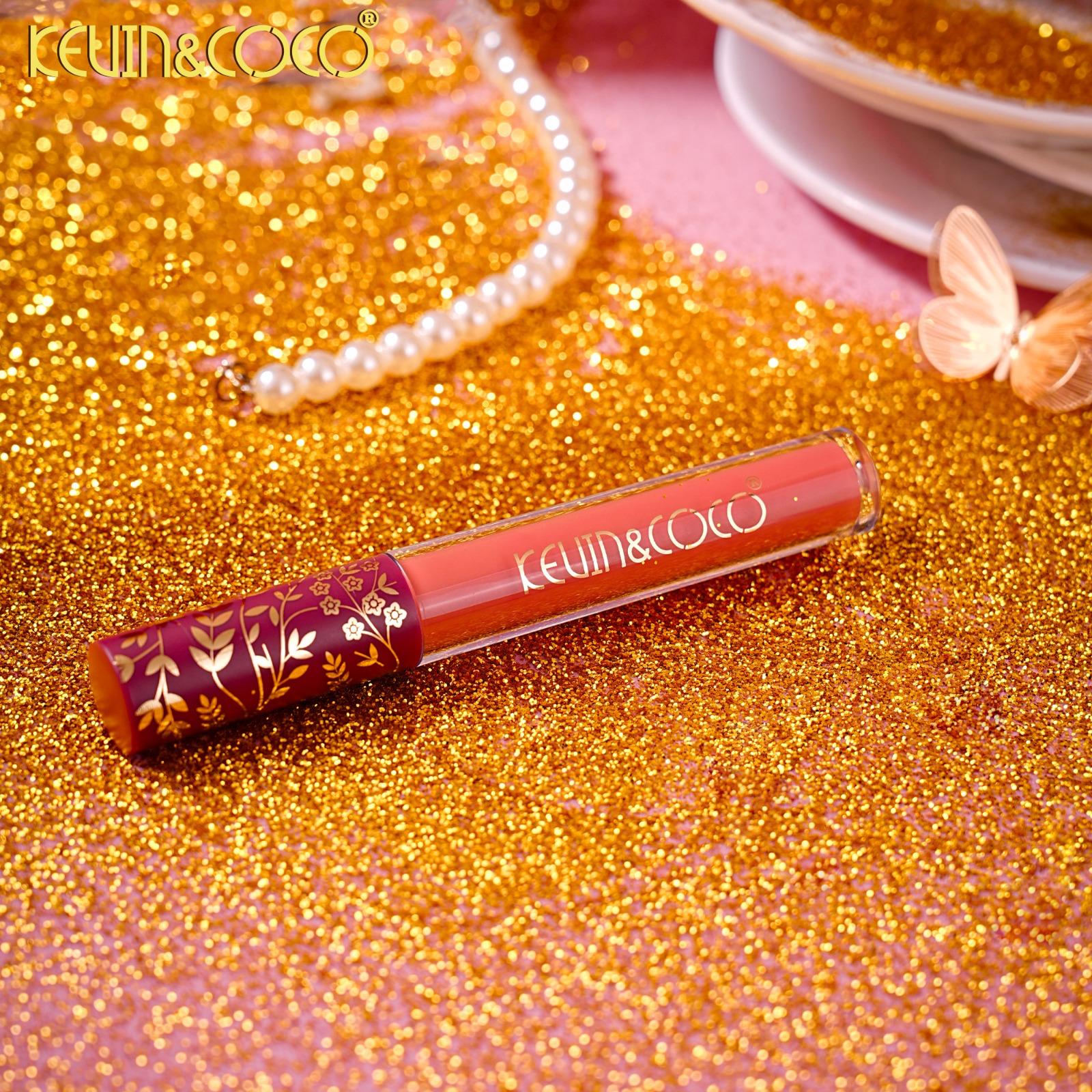 Lips-Pink Flowers Non Stick Cup Lip Gloss 24pc Display Wholesale (KC1492)