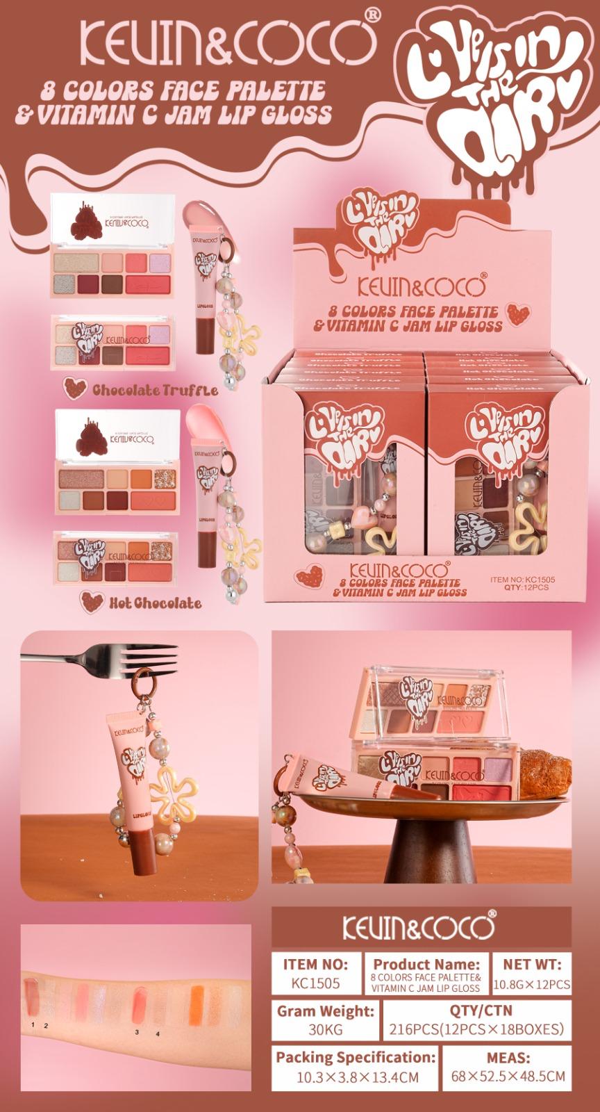Face-Love Is In The Air Palette & Lip Gloss (KC1505)