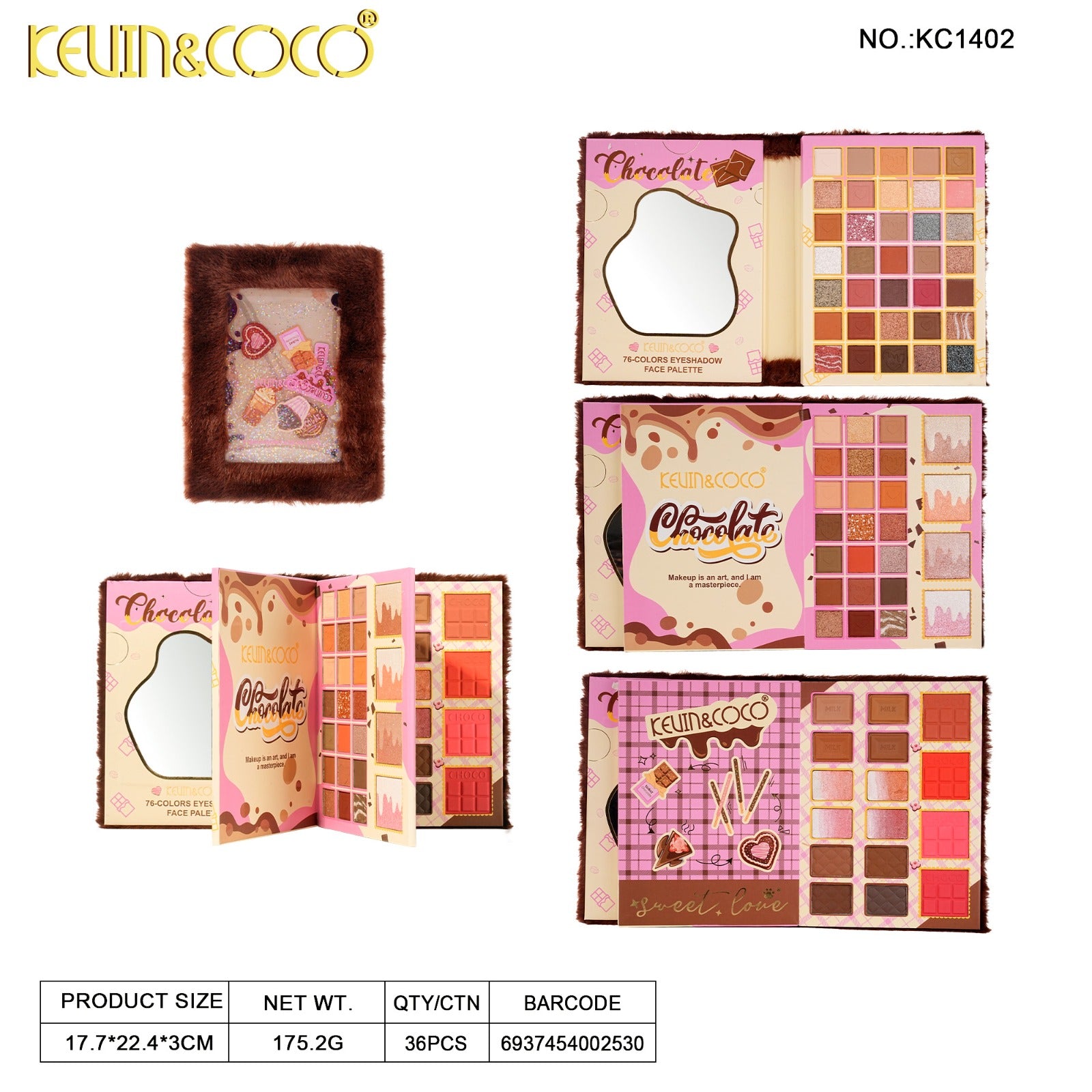 Face-Chocolate Makeup Palette (KC1402)