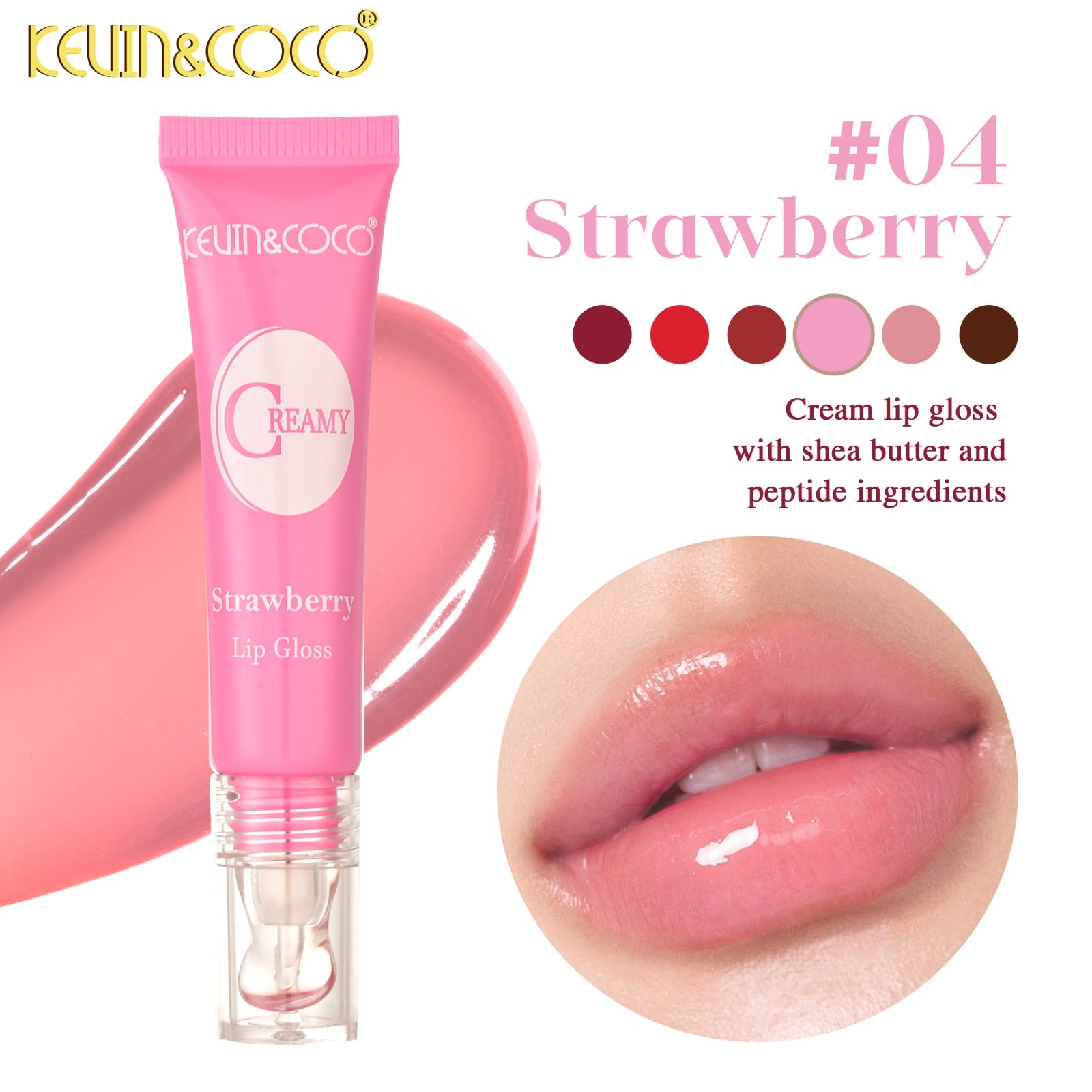 Lips-Creamy Stain Kiss Lip Gloss Retail (KC1399)