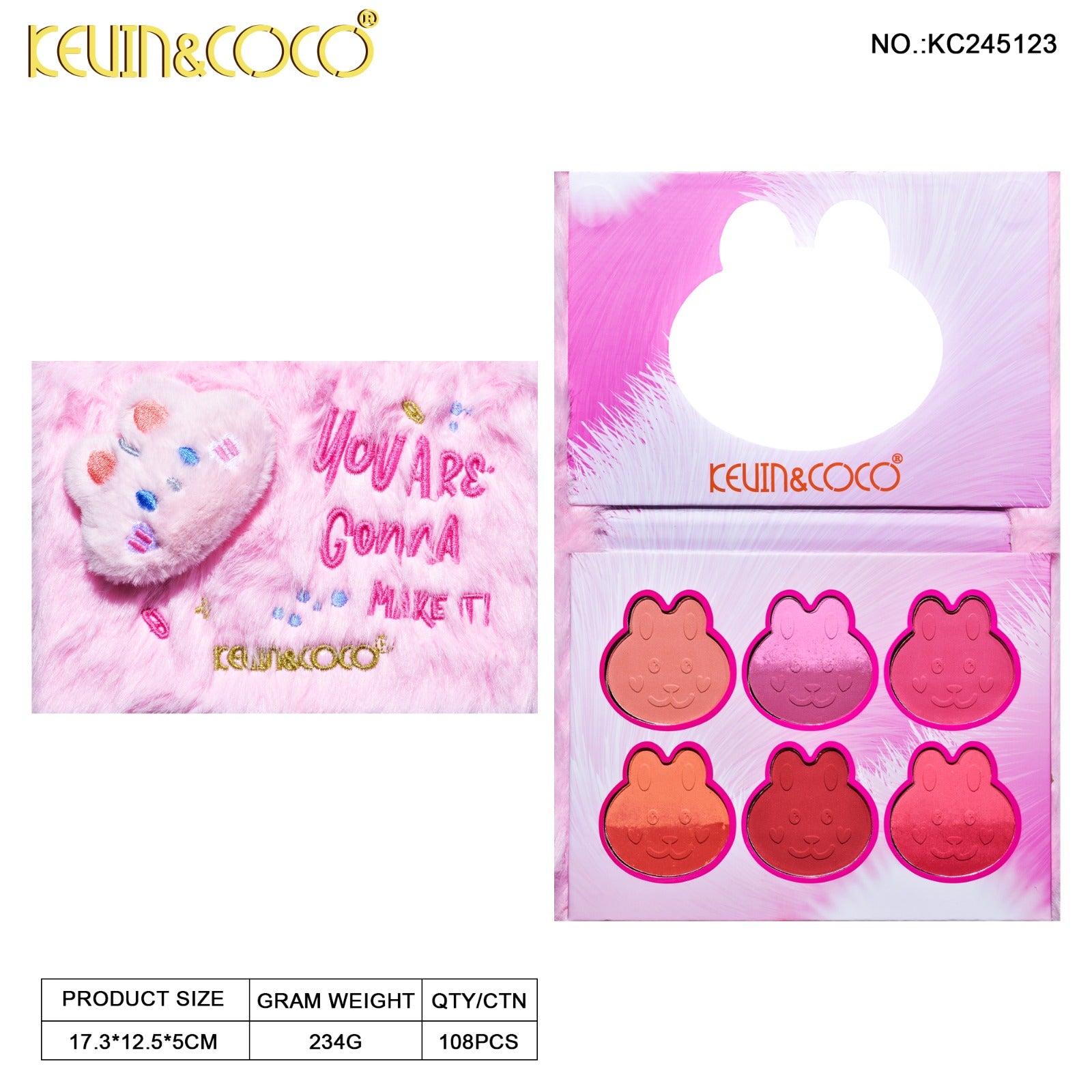 Face-Teddy Bear You Are Gonna Make It Blush Palette Retail (KC245123)