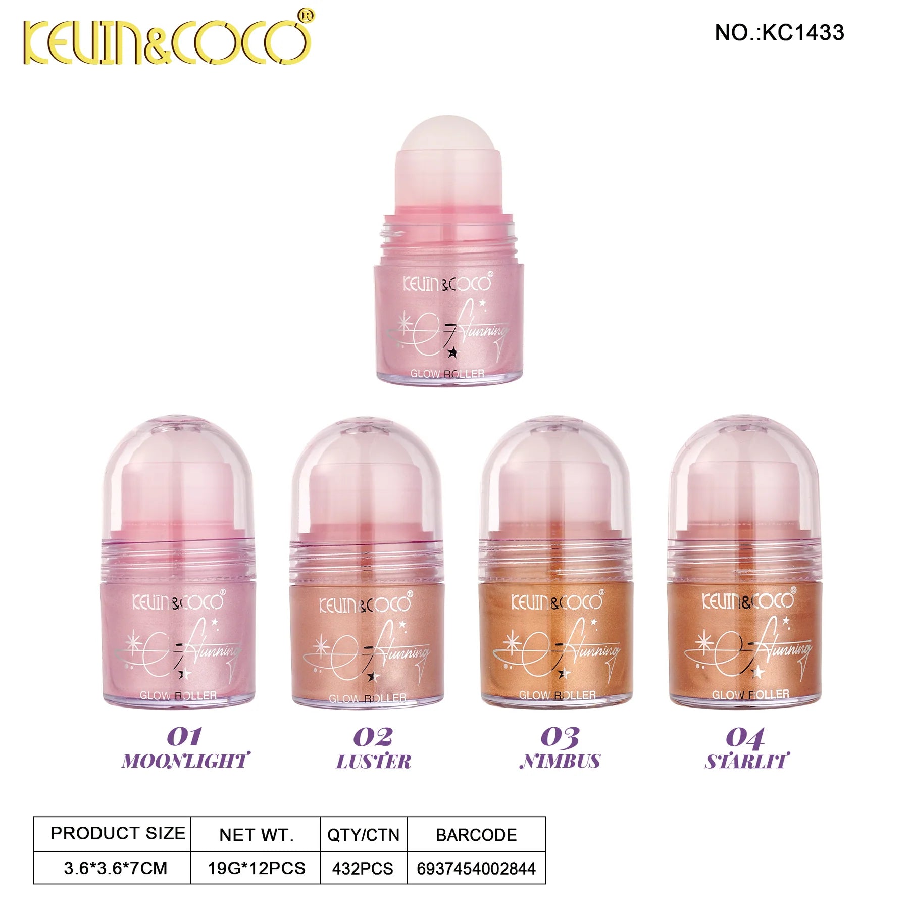 Face-Radiant Moonlight Roll-On Highlighter Retail (KC1433)