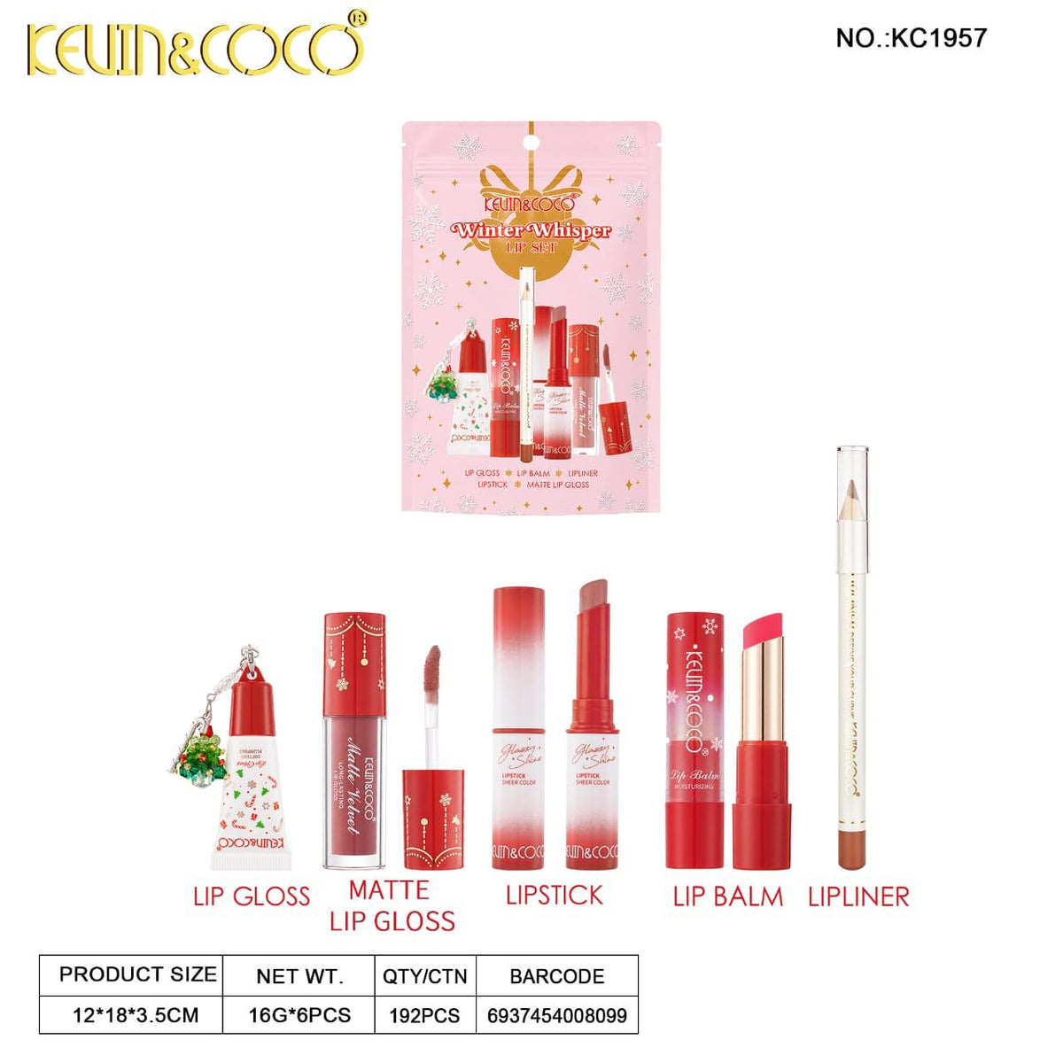 Lips-Winter Whisper Christmas Lip Set Retail (KC1957)