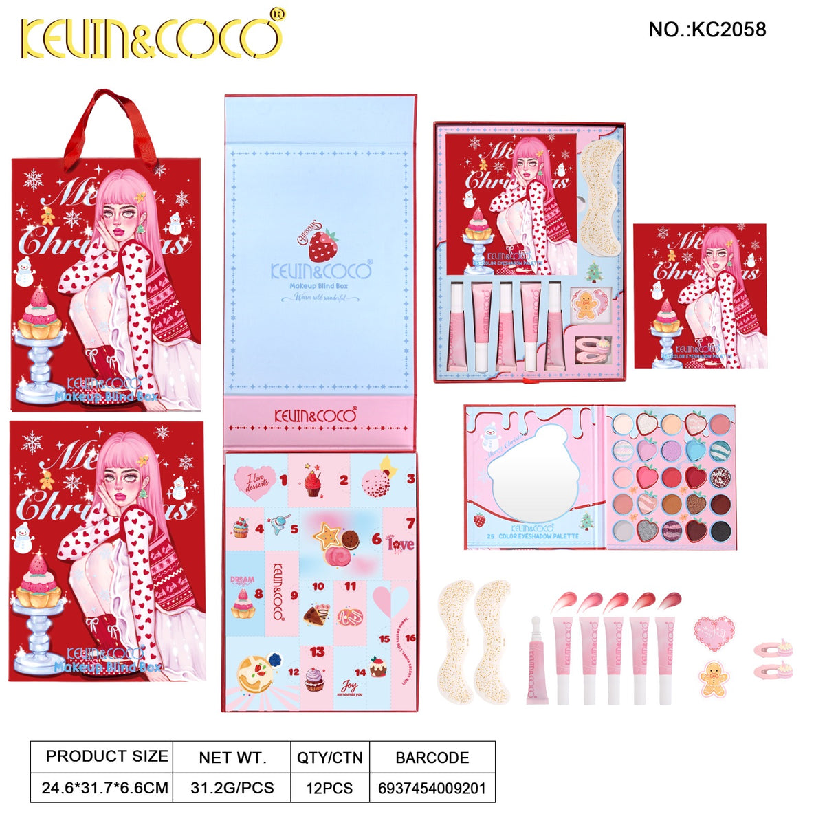 Face-Merry Christmas Makeup Advent Calendar Retail (KC2058)
