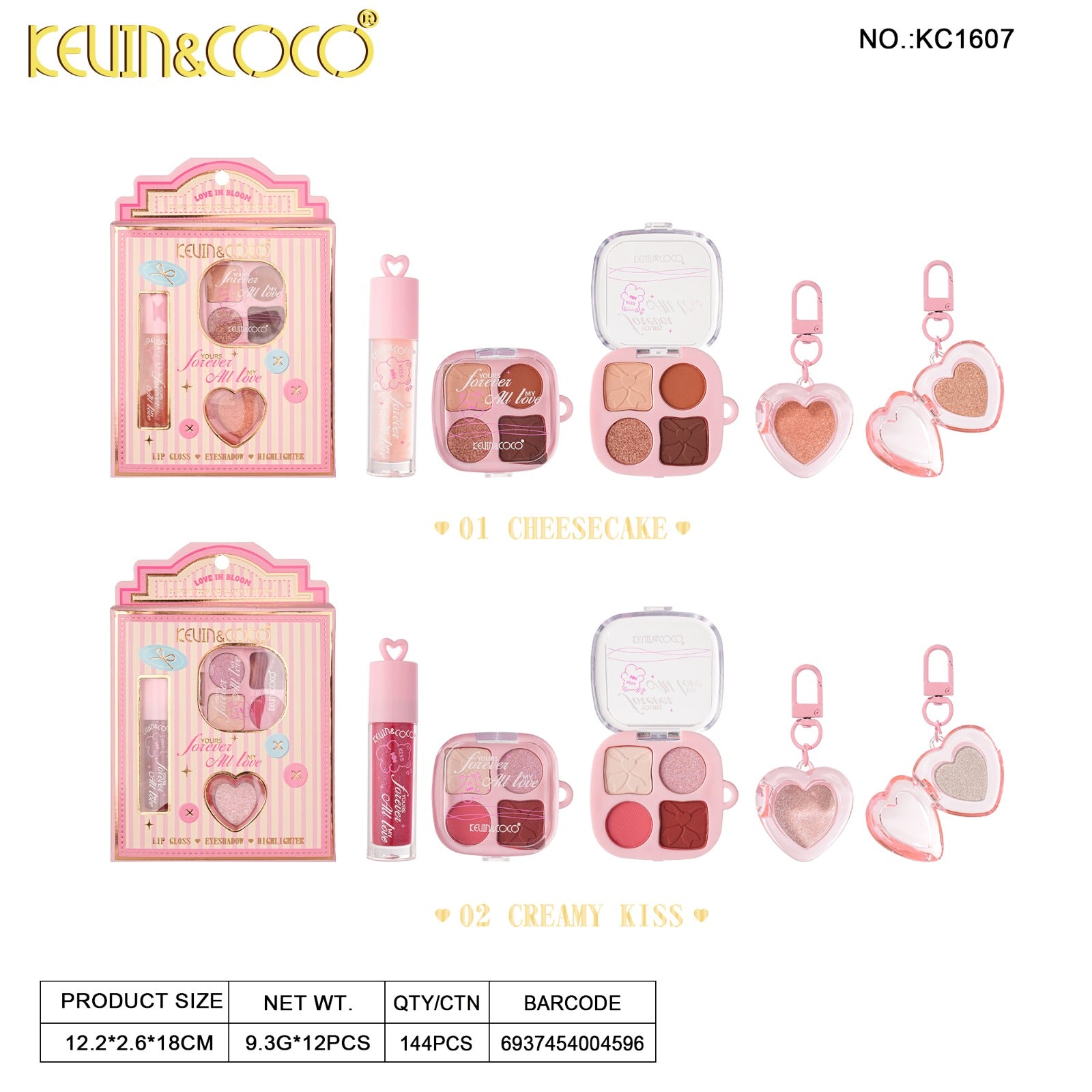 Face-Love In Bloom Makeup Kit 12pc Display Wholesale (KC1607)