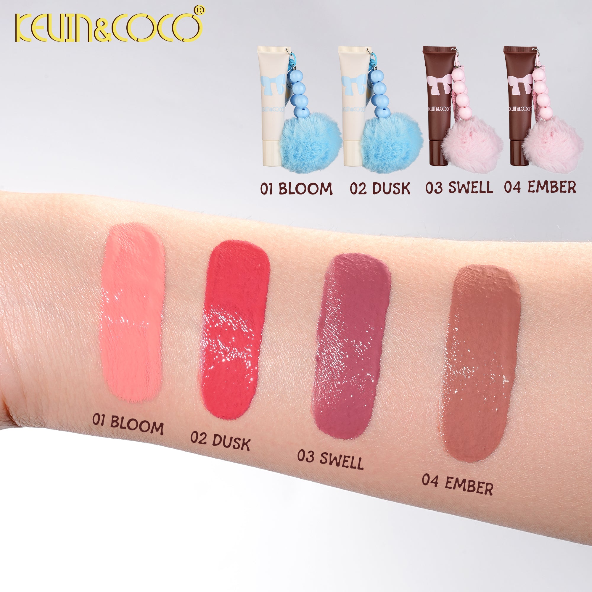 Face-Big Kid Liquid Blush With Pom Pom Keychain Retail (KC1440)