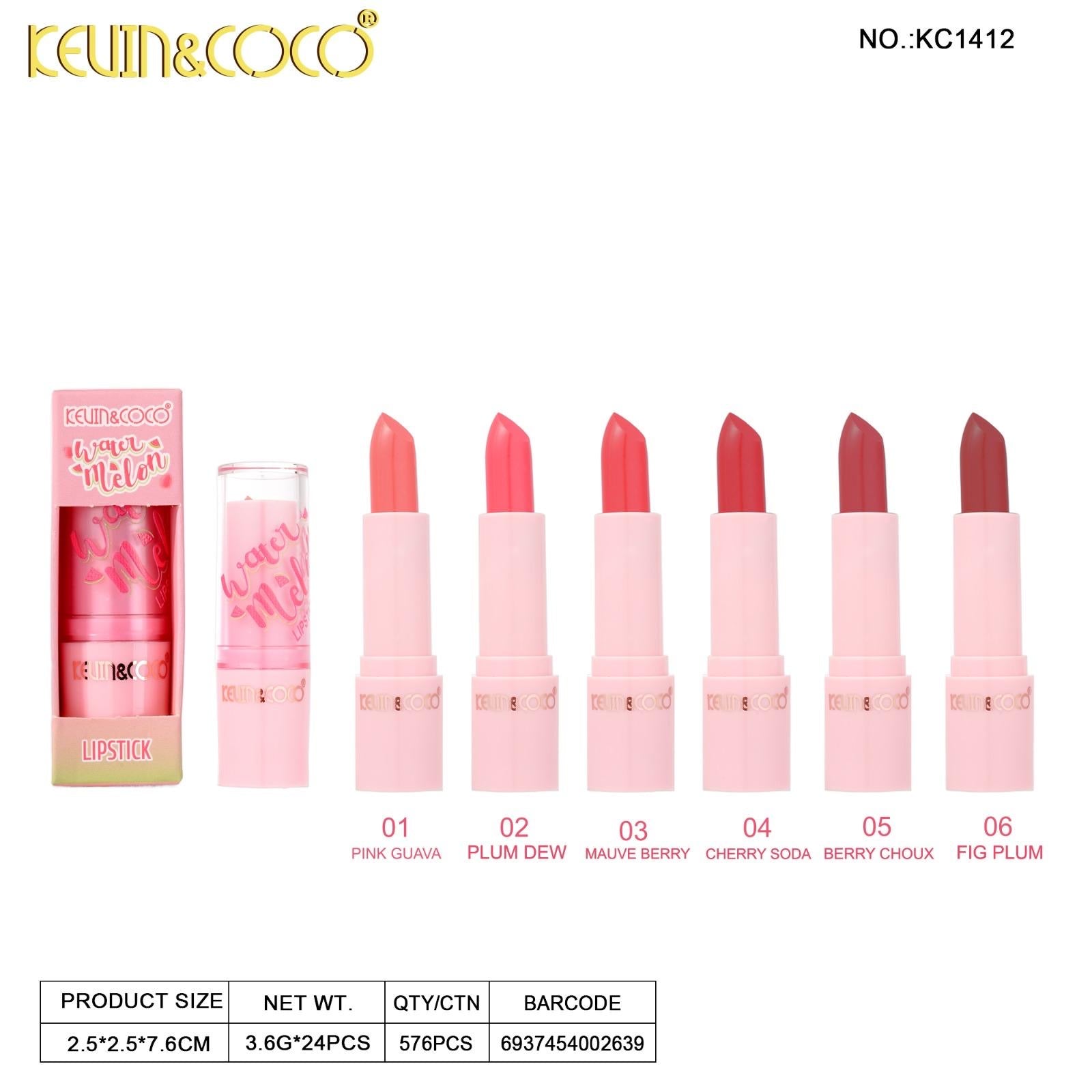 Lips-Watermelon Collection Lipstick Retail (KC1412)