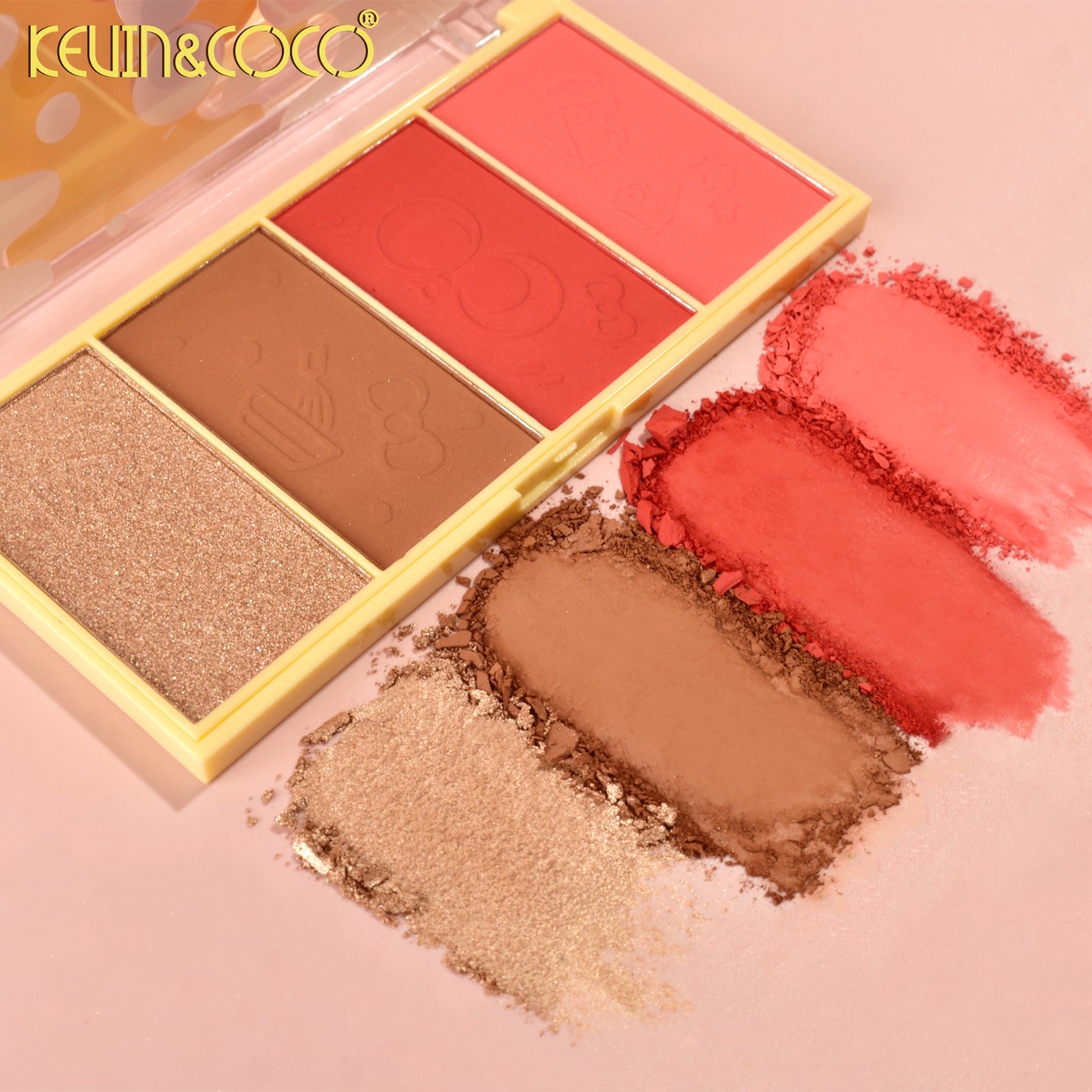 Face-4-IN-1 Blush & Highlight Palette (KC1068)