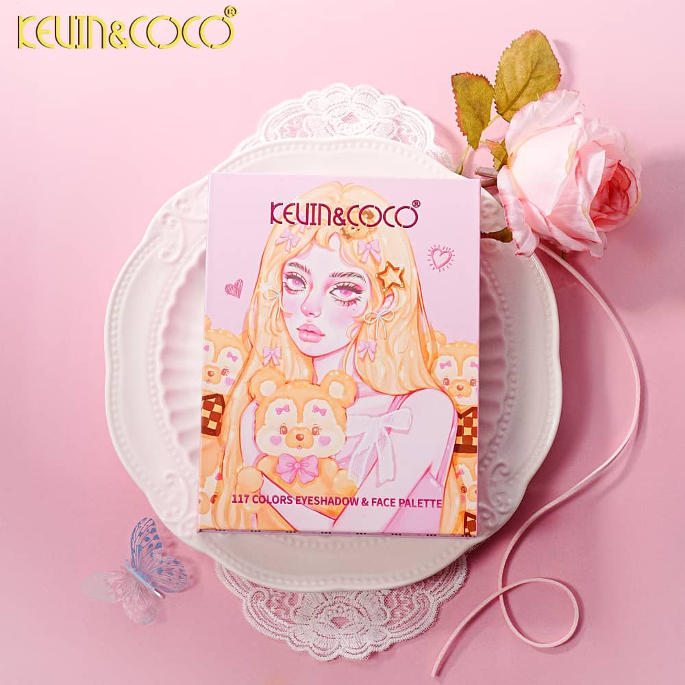 Face-Teddy Bear Girl Eyeshadow Palette 4pc Bundle Wholesale (KC1611)