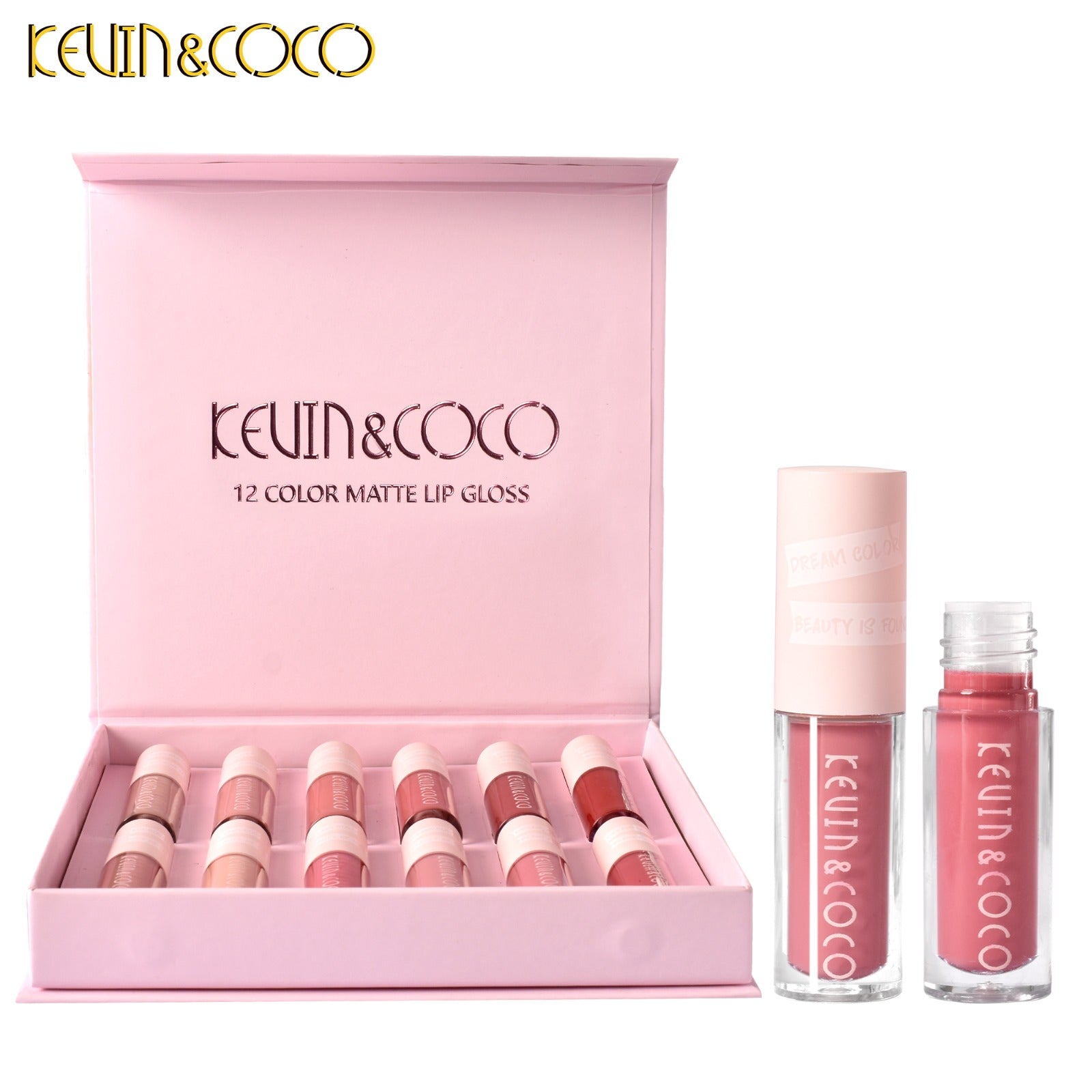 Lips-Colors Make Me Happy 12pc Matte Lip Gloss-6pc Bundle Wholesale (KC230005)