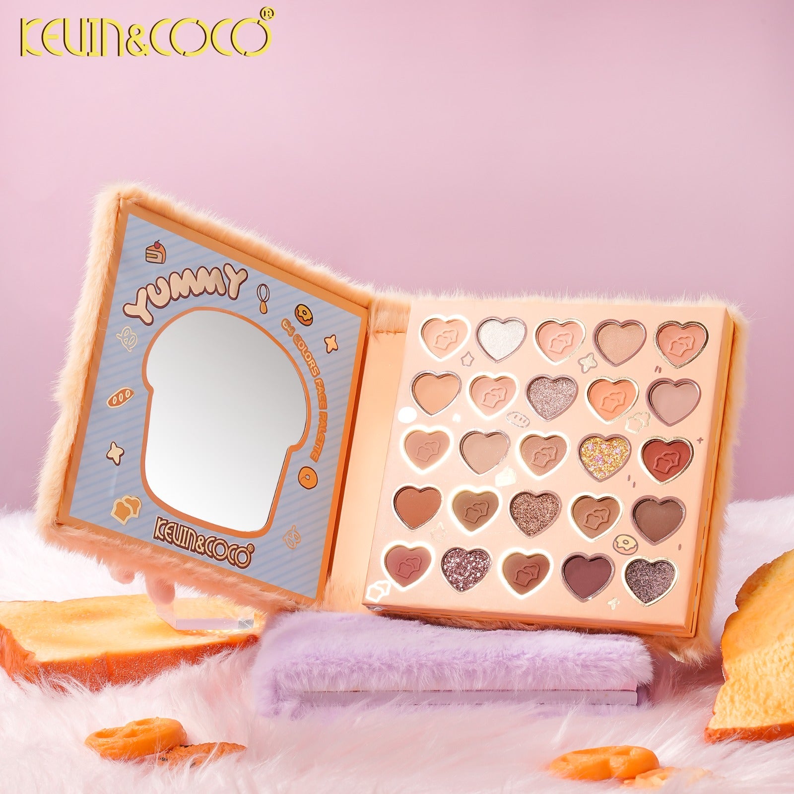 Eyes-Plush Bread 64 Colors Eyeshadow Palette Retail (KC1635)