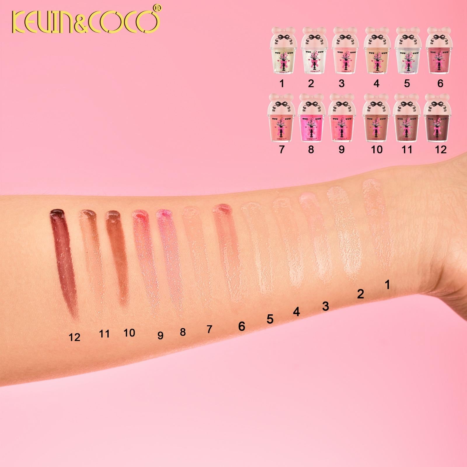 Lips-Pink Ribbon Lip Gloss (KC1162) Display Wholesale