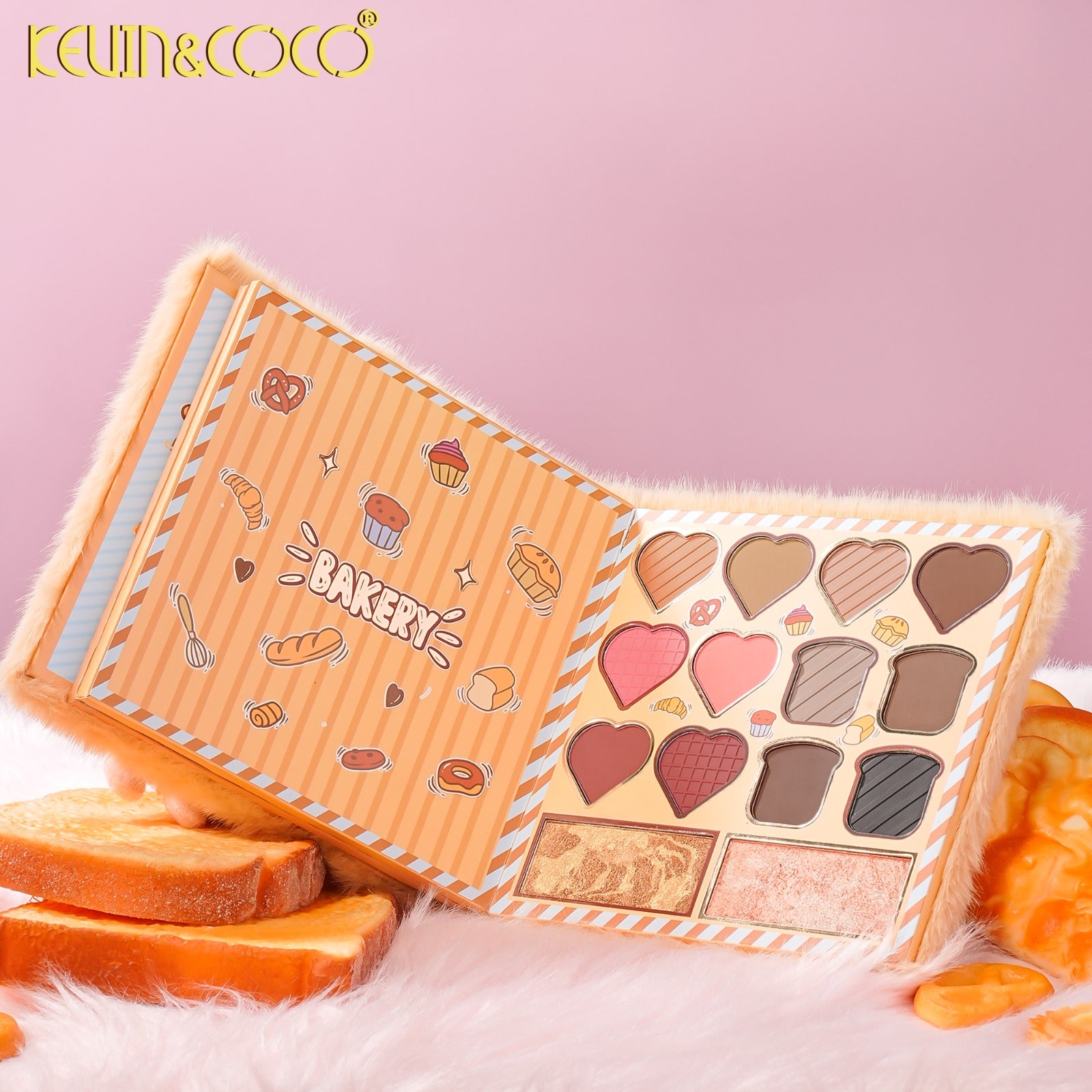 Eyes-Plush Bread 64 Colors Eyeshadow Palette Retail (KC1635)