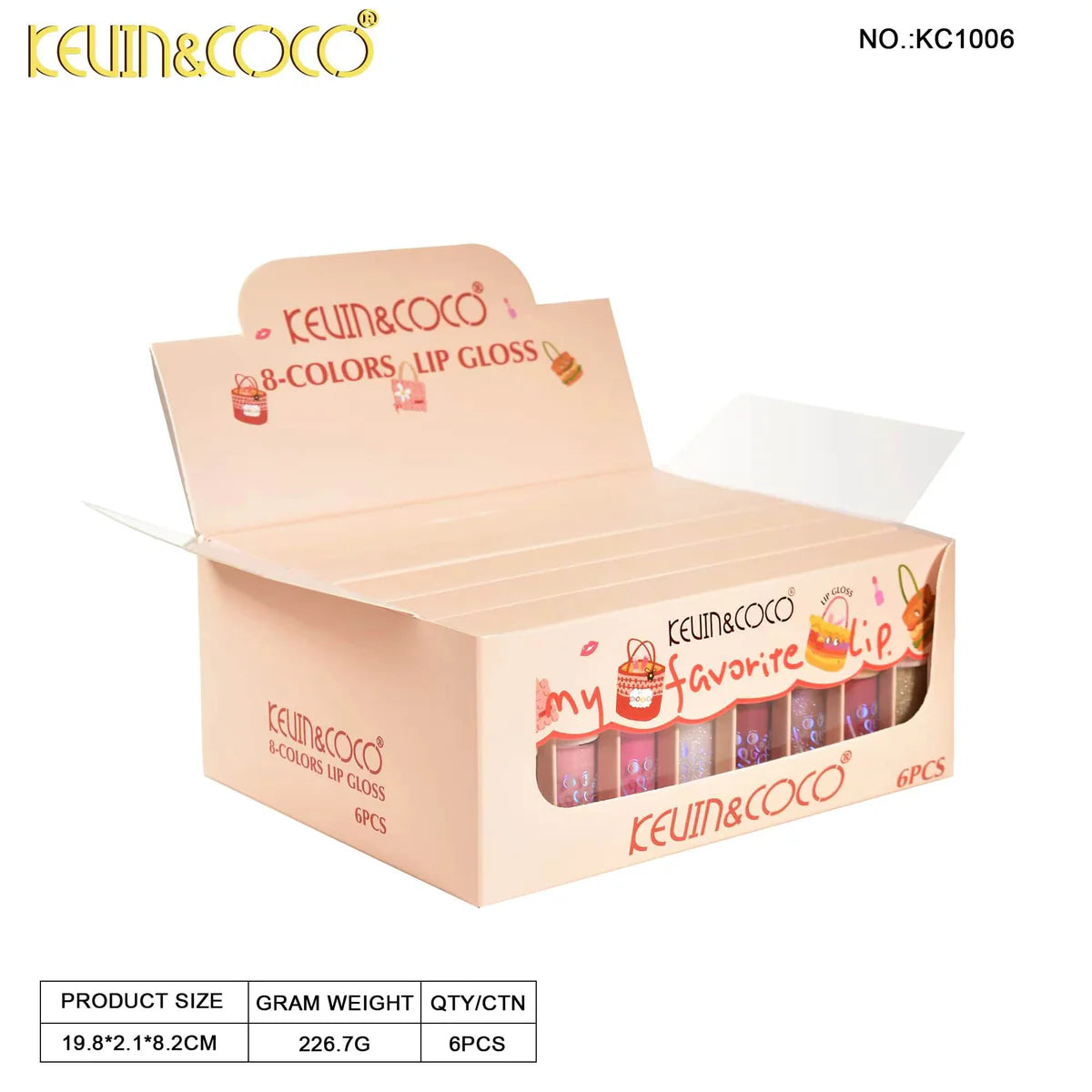 Lips-Flavor Wonderland 8pc Lip Glaze (KC1006)