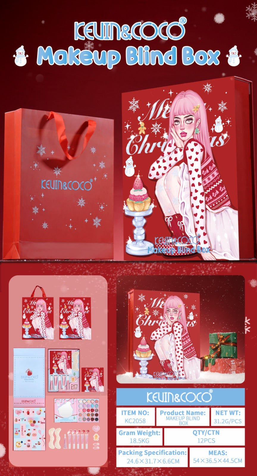 Face-Merry Christmas Makeup Advent Calendar Retail (KC2058)