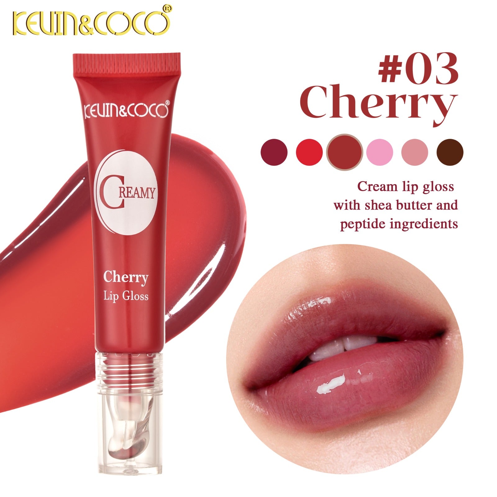 Lips-Creamy Stain Kiss Lip Gloss Retail (KC1399)