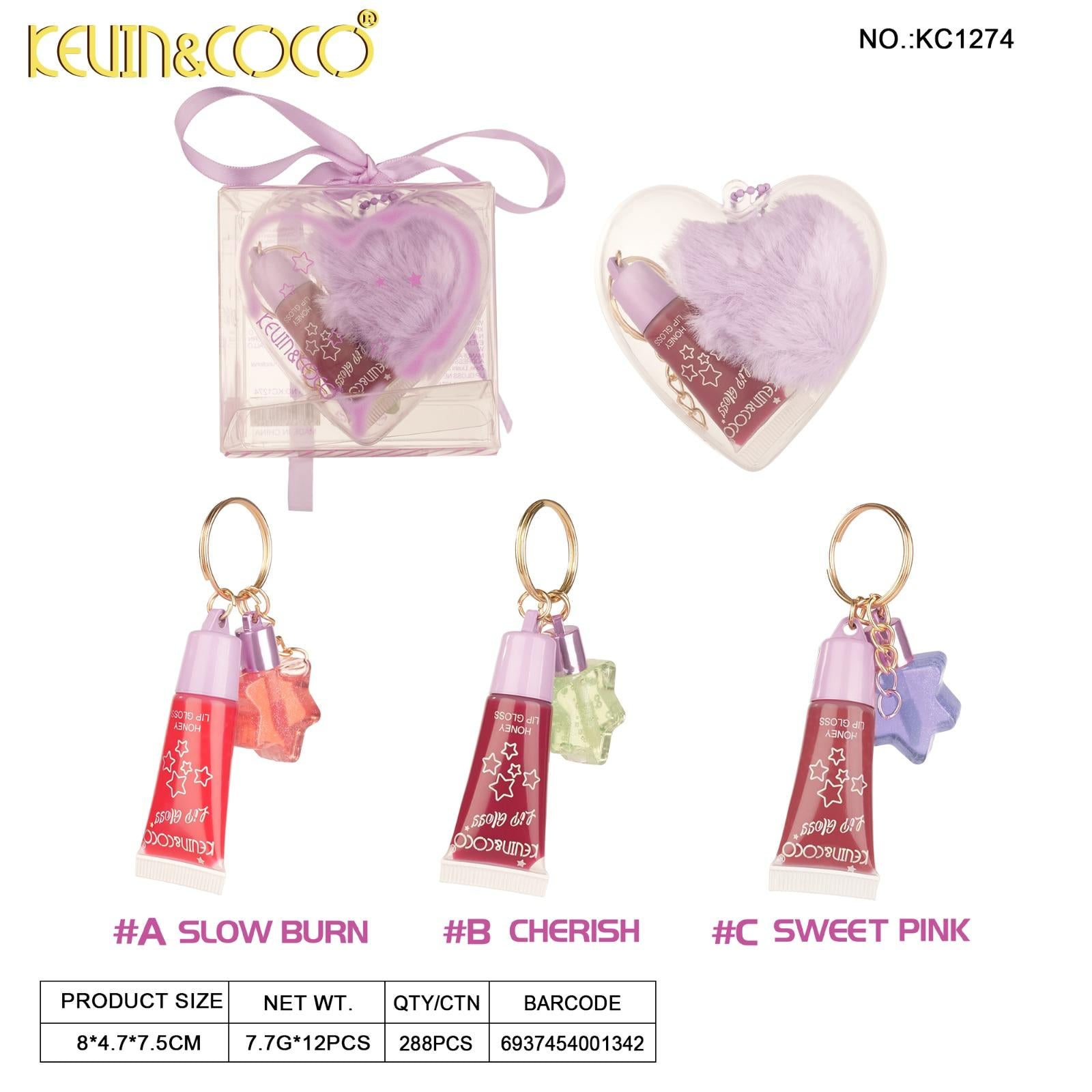 Lips-Boulette Memory Love Purple Lip Gloss Set (KC1274)
