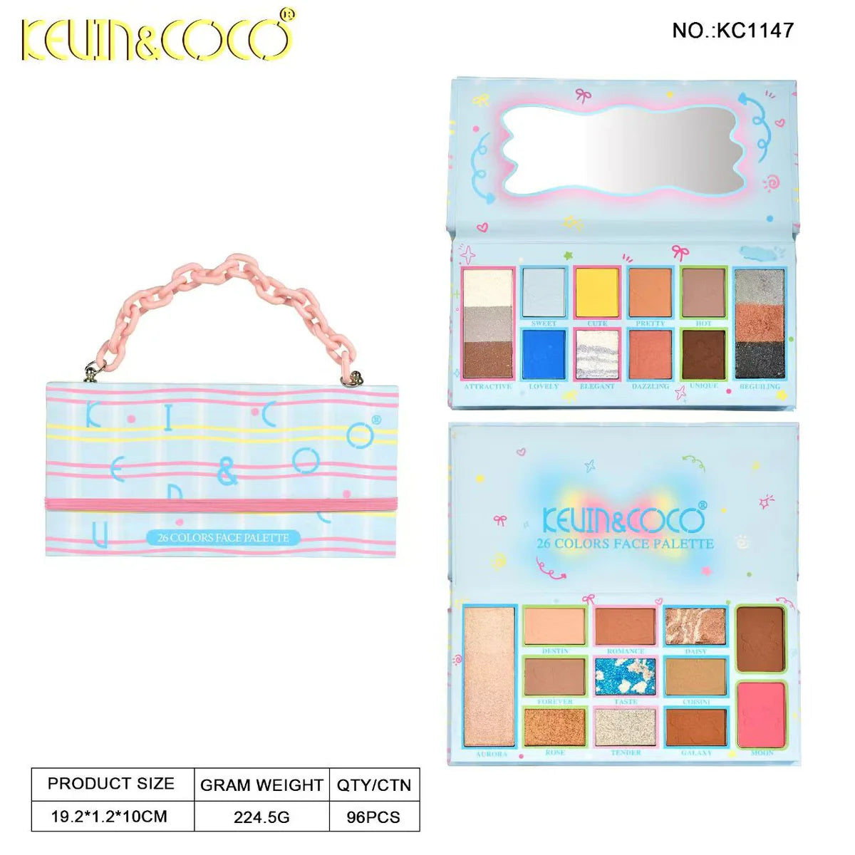 Eyes-Dreamwaver Express 26-Color Eyeshadow Palette Display Wholesale (KC1147)