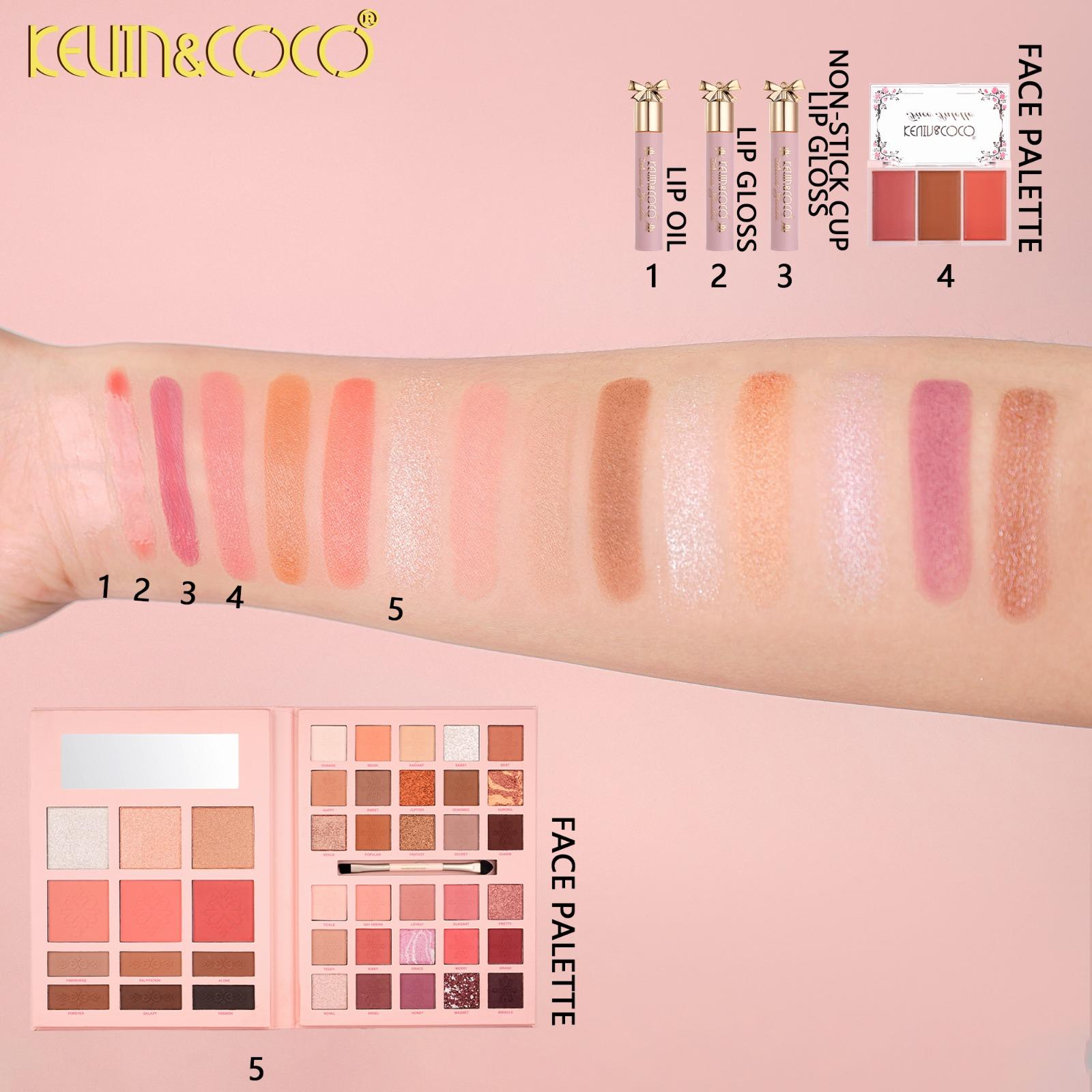 Face-Secret Garden Makeup Set: Eyeshadow, Blush & Lip Gloss 2 pc Bundle Wholesale (KC1585)