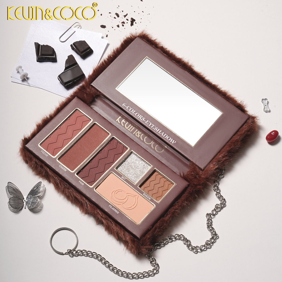 Eyes-Hazelnut 6 Colors Eyeshadow Palette Retail (KC1302)