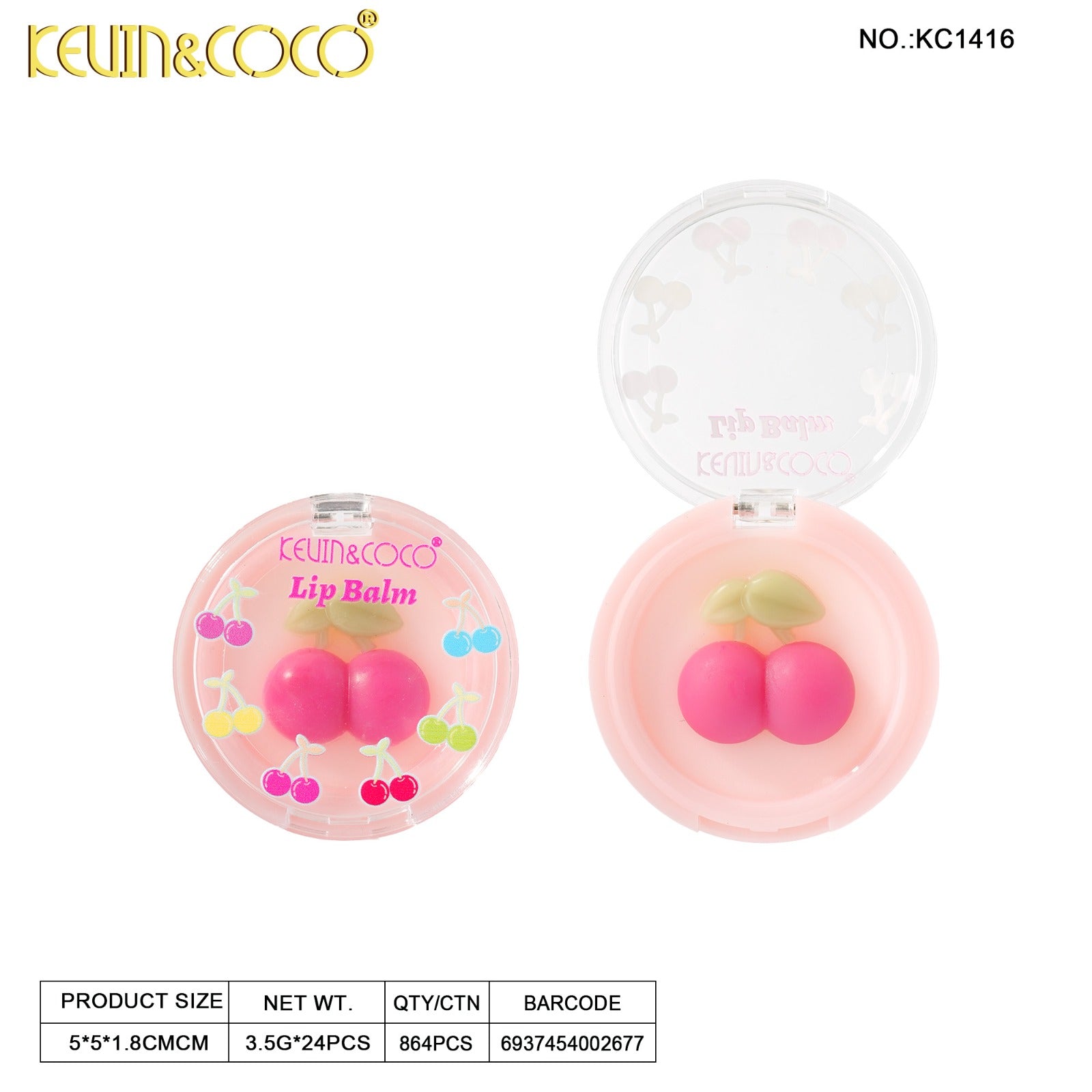 Lips-Cherry Blossom Lip Balm Retail (KC1416)