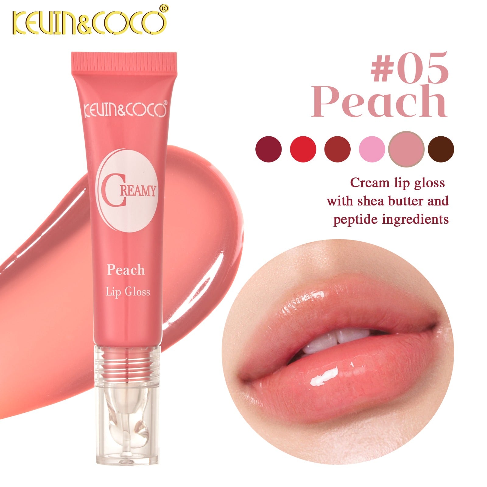 Lips-Creamy Stain Kiss Lip Gloss Retail (KC1399)