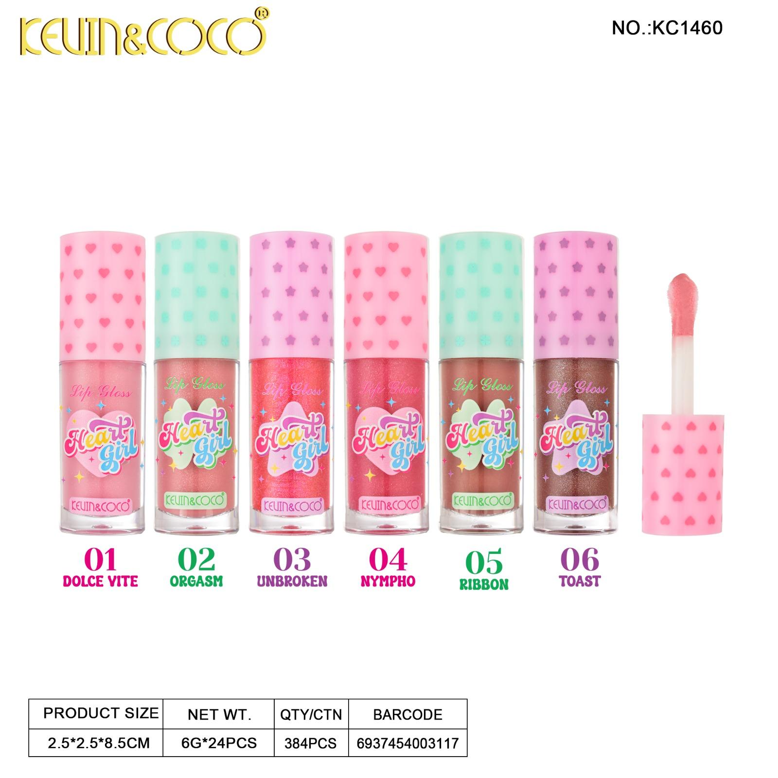 Lips-Honey Heart Sparkle Lip Gloss (KC1460)