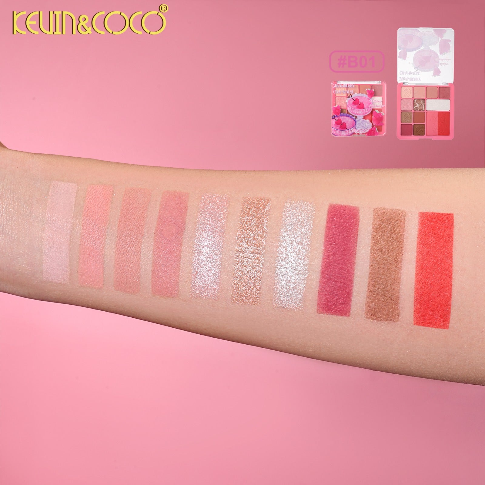 Eyes-12 Colors Eyeshadow Palette  24pc Display Wholesale (KC1428)