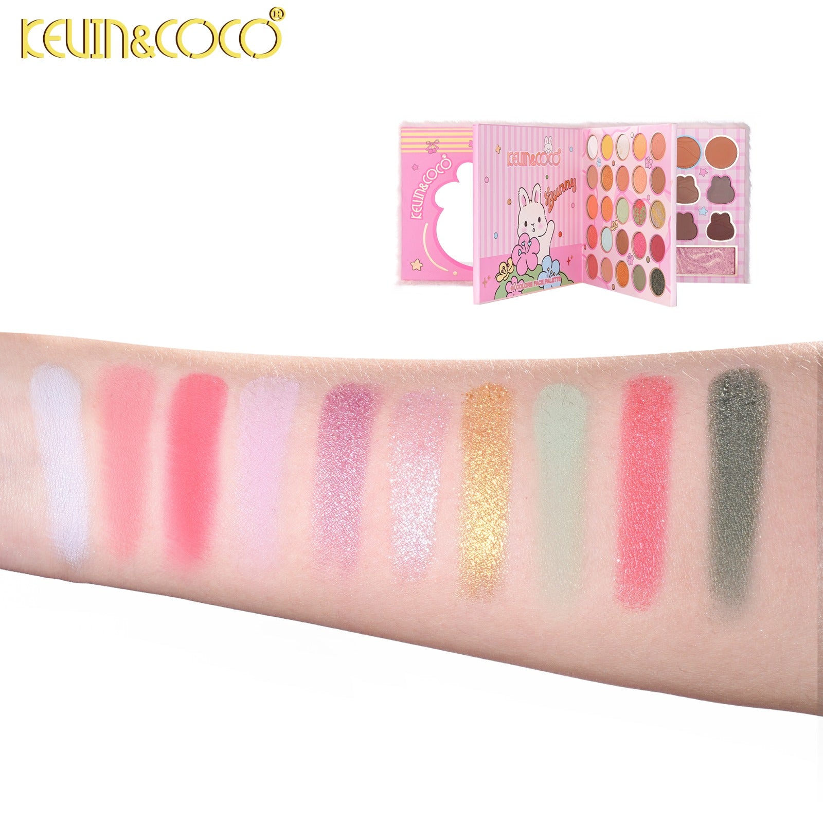 Eyes-Plush Bunny 64 Colors Eyeshadow Palette Retail (KC1299)